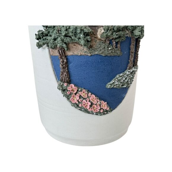 Vintage 3D Sculpture Snow and Mountain Table Lamp Rare Find 26" Tall - Picture 12 of 16